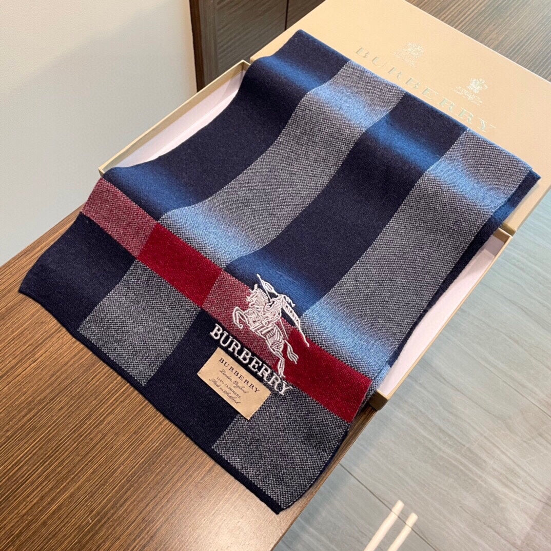 Burberry 英倫格子戰馬繡標圍巾