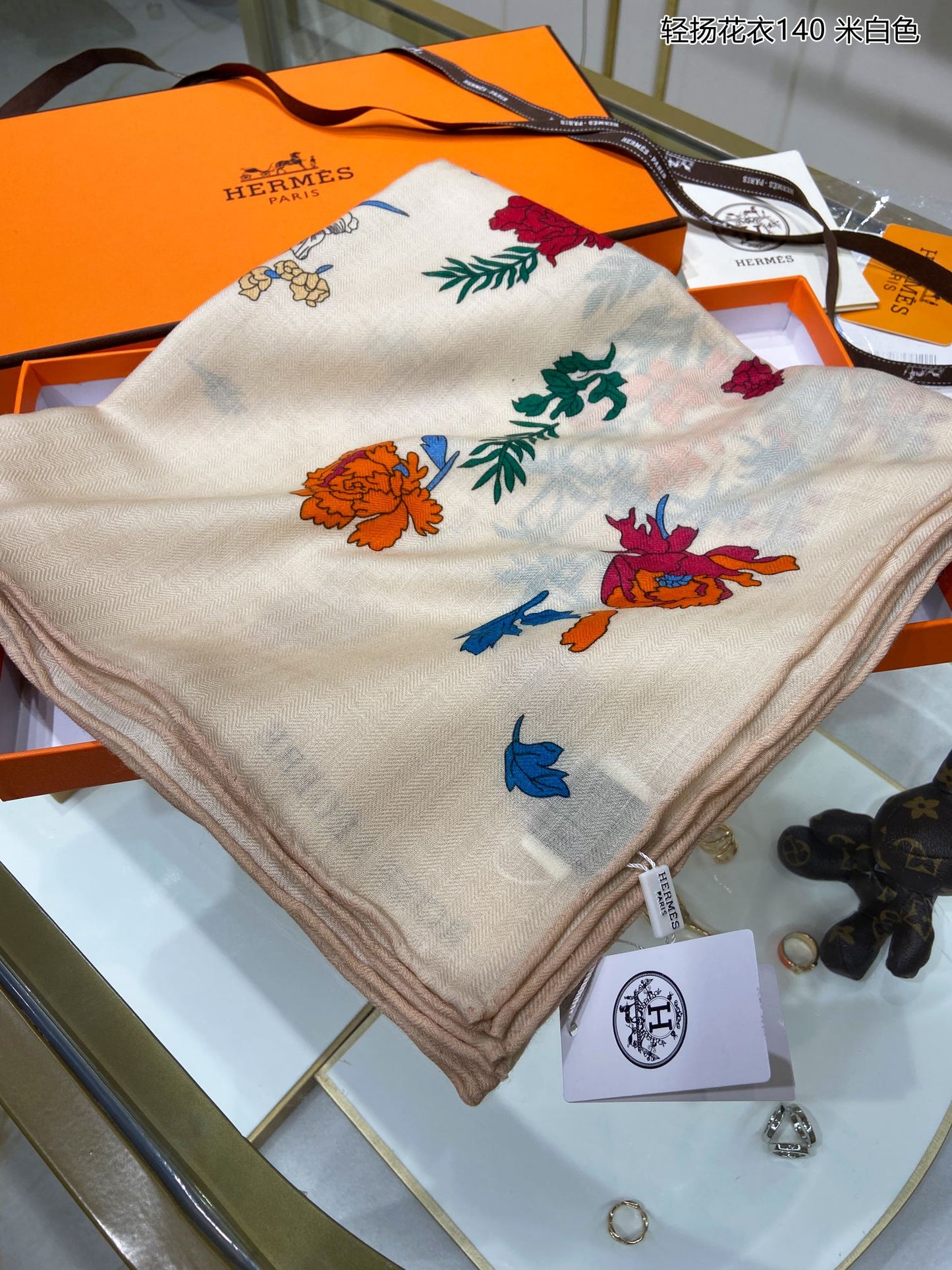 小愛款-花馬140 真絲羊絨方巾