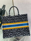 Dior Book Tote-大號41.5cm-絲絨豹紋-黃