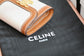 Celine 織物和牛皮革小號翻蓋錢包