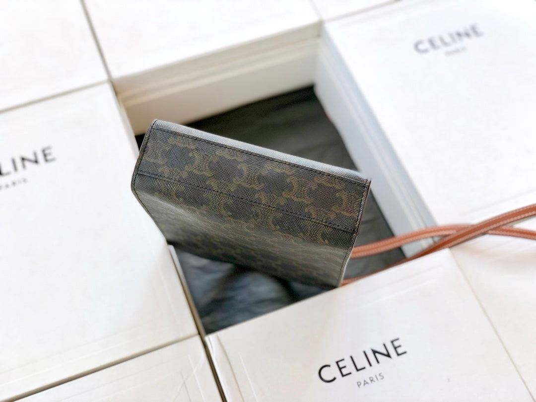 熱銷款 Celine Mini Cabas 棕色老花
