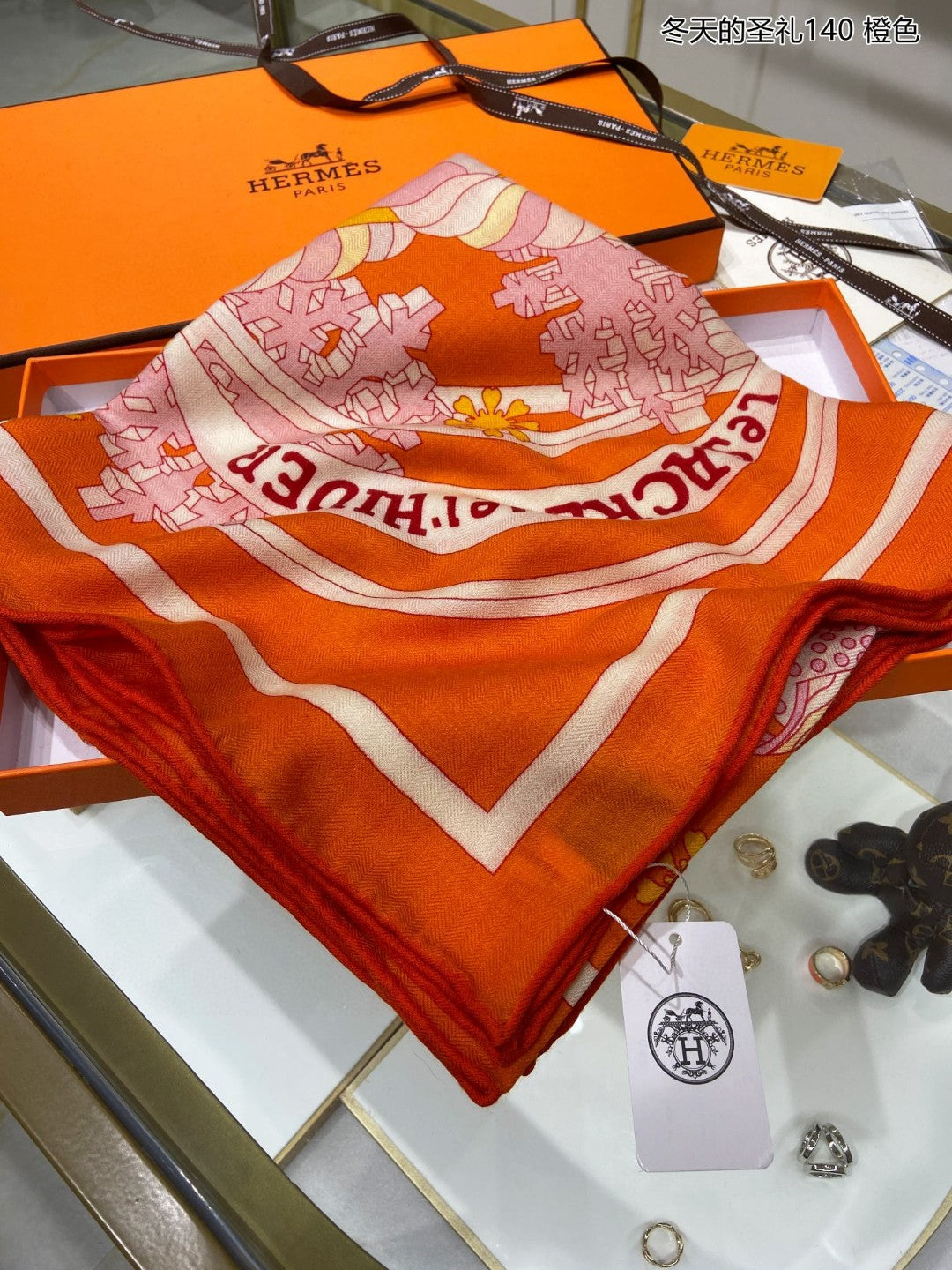 小愛款-140cm羊絨真絲方巾