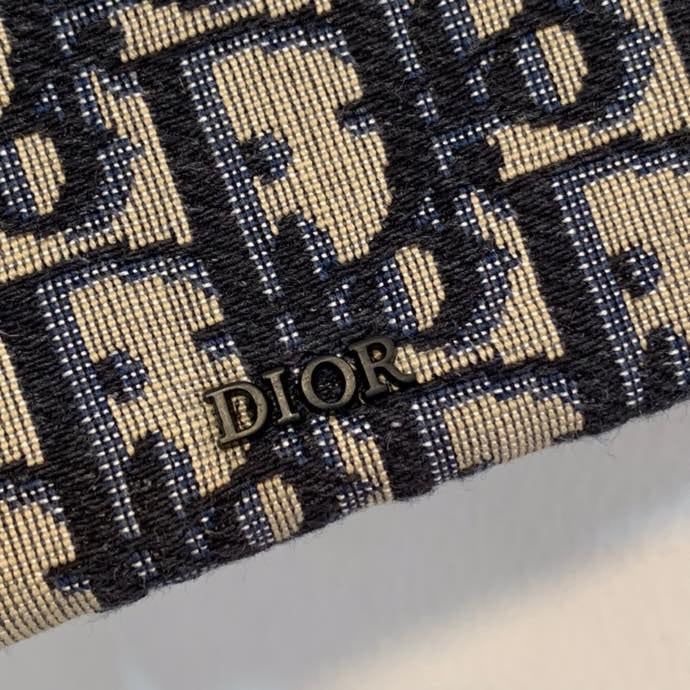 Dior 老花拉鍊零錢包-黑Logo