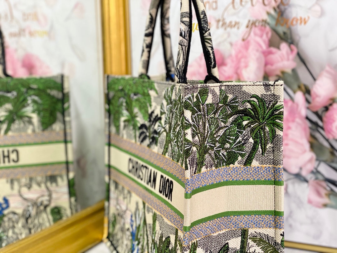 Dior Book Tote-大號41.5cm-綠椰子樹