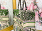 Dior Book Tote-大號41.5cm-綠椰子樹