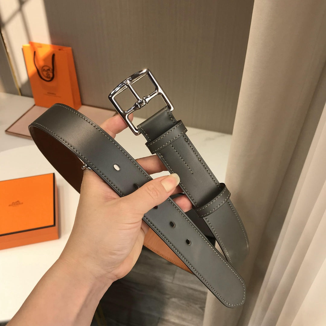 小愛款-灰色皮帶-3.5cm-男款