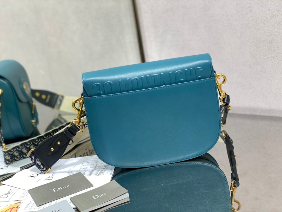 Dior Bobby-大號27cm-深海藍牛皮