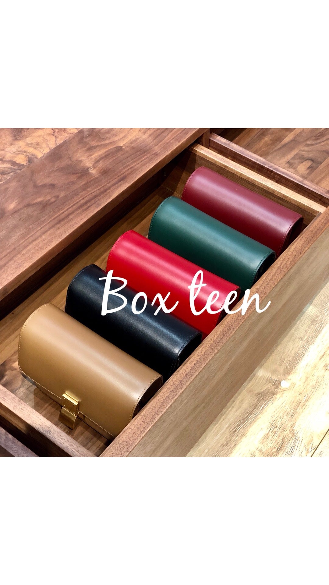賽C家-Box Teen 拋光小牛皮手袋 集合圖