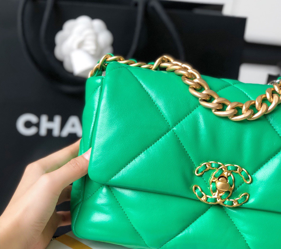 Chanel 19Bag-小號青草綠