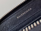 Balenciaga 拉鍊零錢包-荔枝牛皮