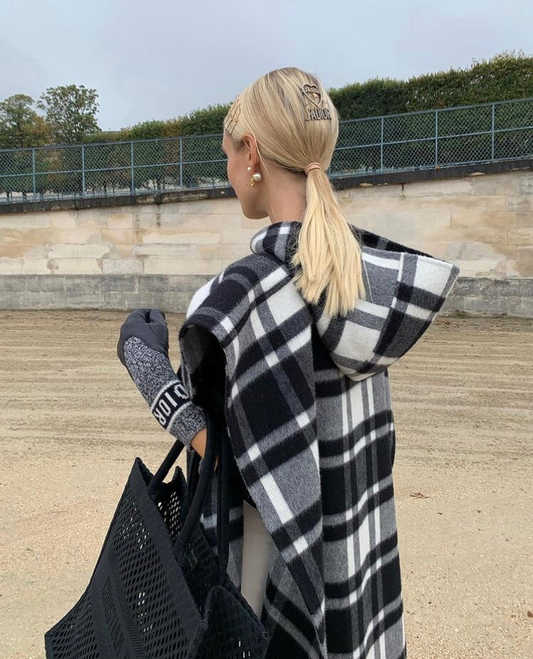 Dior Book Tote-大號41.5cm-黑色網格帆布