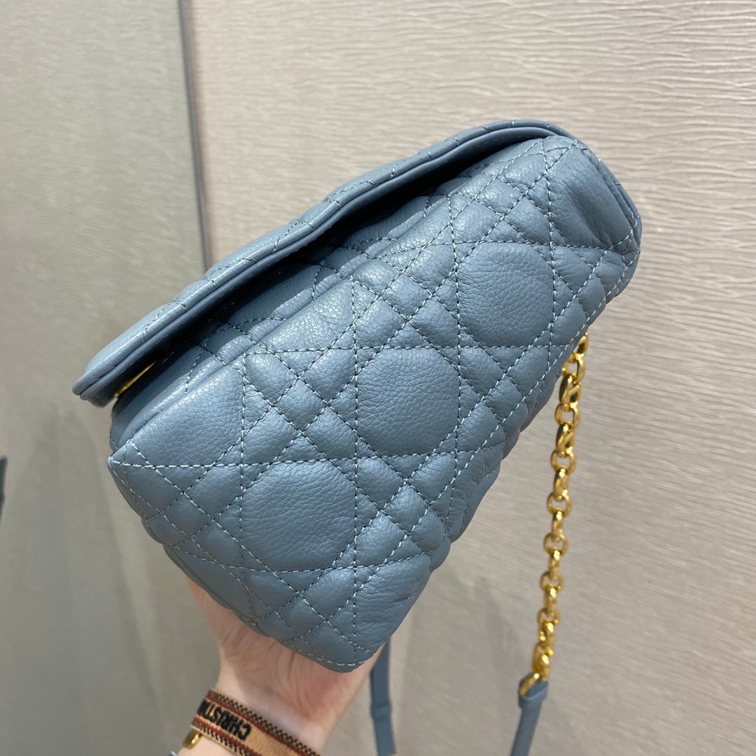 Dior Caro 大號28cm-馬卡龍藍