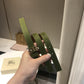 巴B家-綠色金扣皮帶-2.0cm