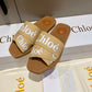 克羅C-奶茶色woody logo拖鞋（尺碼35-39，40、41訂製）