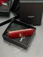 YSL 新品卡包_紅色金扣