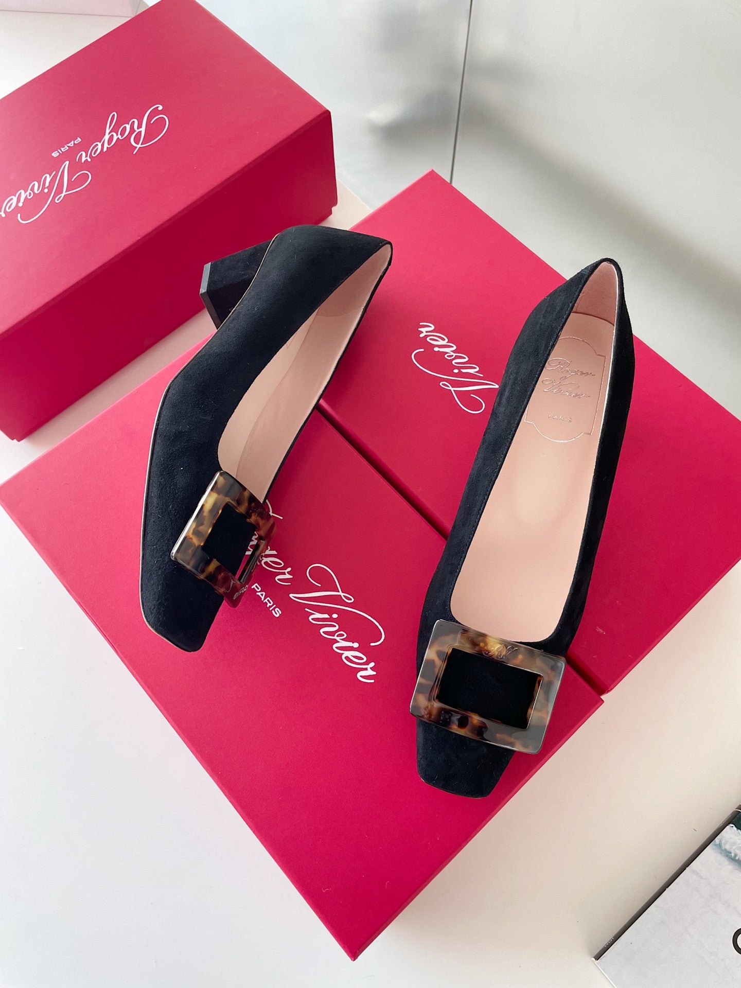 Roger Vivier Belle玳瑁扣方頭鞋