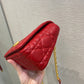Dior Caro 小號20cm-紅色小牛皮