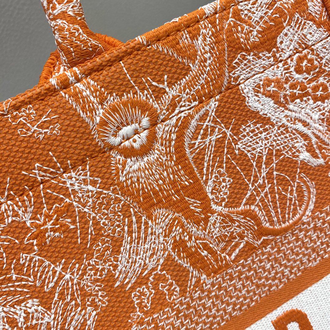 迪D家 Book Tote-中號36.5cm橘老虎