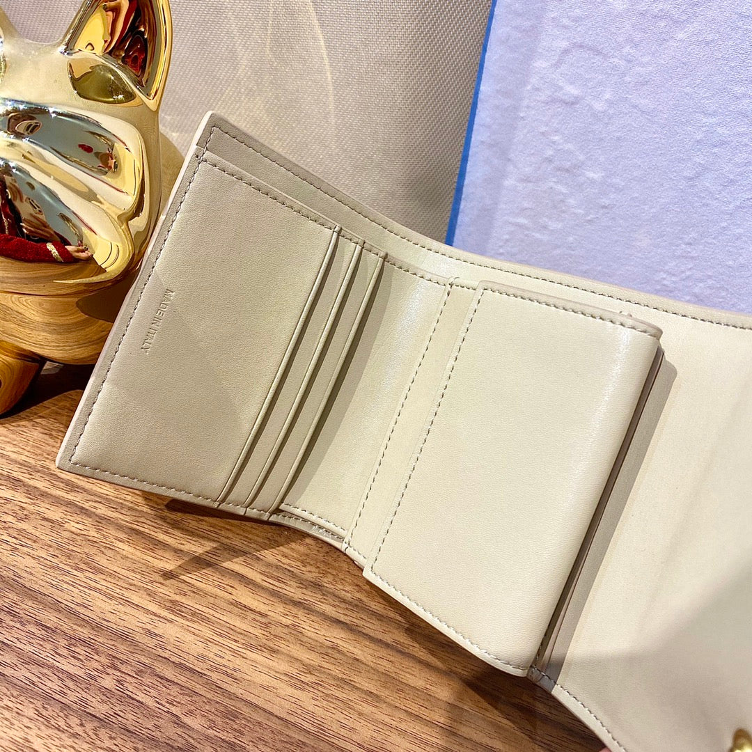 Celine STRAP 小號粒面三折短夾