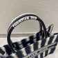 Dior Book Tote-小號36.5cm-深藍條紋