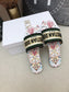 迪D家-2022早春新款 刺繡拖鞋 叢林款