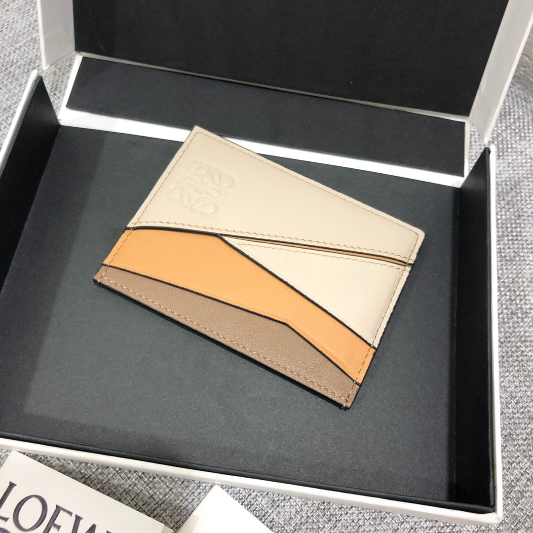 Loewe Plain Card Holder 多色拼接皮革卡包