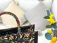 Dior Book Tote-大號41.5cm-黑花