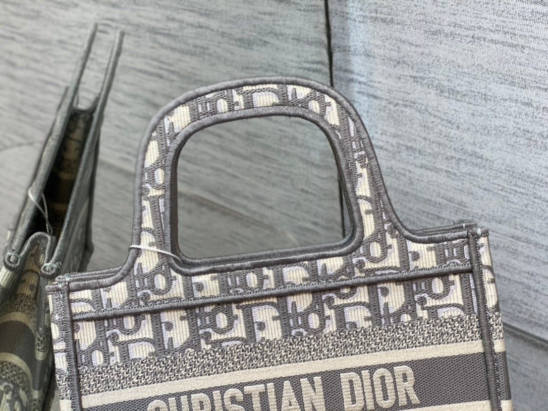 Dior Book Tote-Mini 23cm-灰色老花