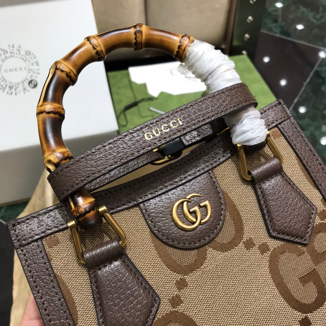 古G家-原廠皮竹節小號手提包