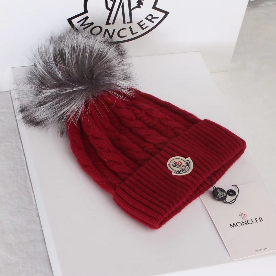 Moncler-毛球毛帽