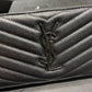 YSL 拉鍊長夾 黑色黑扣