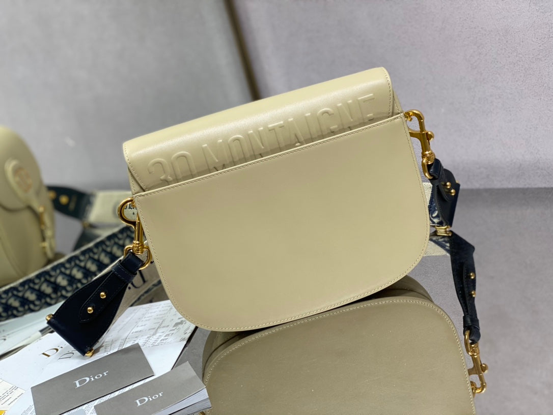 Dior Bobby-大號27cm-奶油杏色牛皮