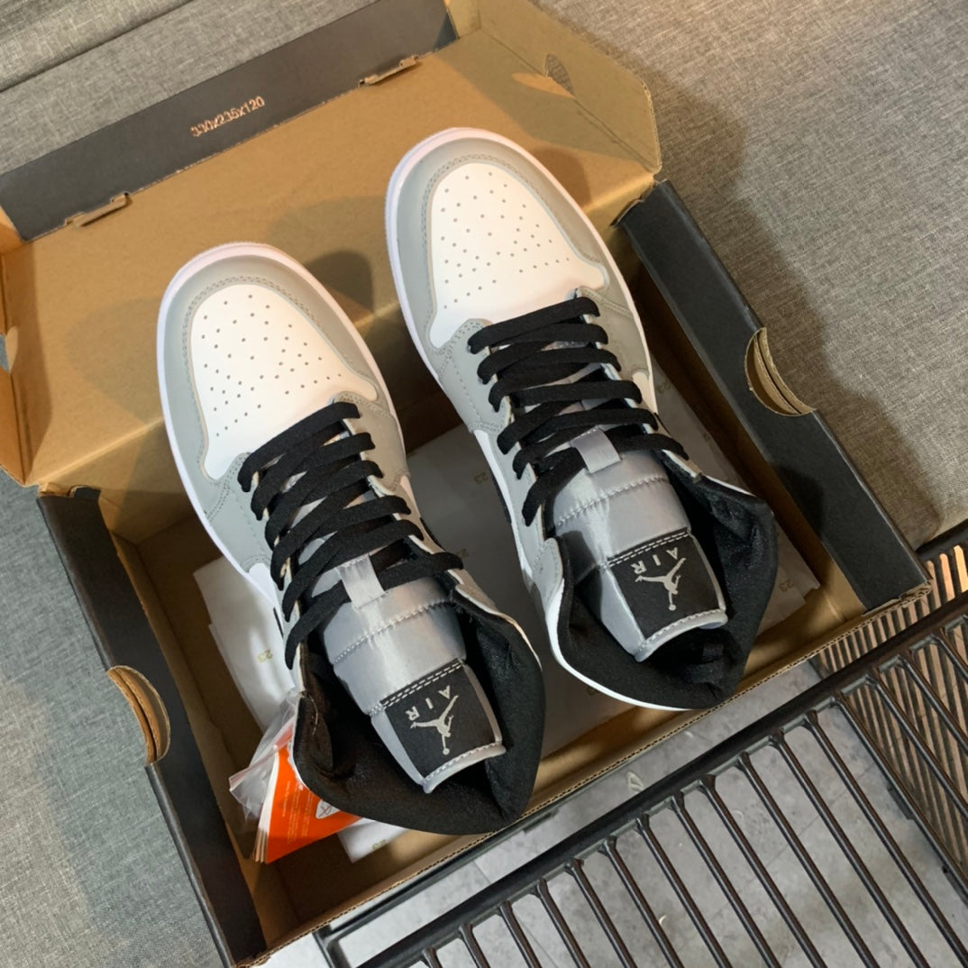 N1K-AJ1Mid 高筒板鞋 休閒鞋 白灰色