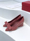 Salvatore Ferragamo鞋-菲拉格慕 Viva低跟尖頭 平底鞋 紅