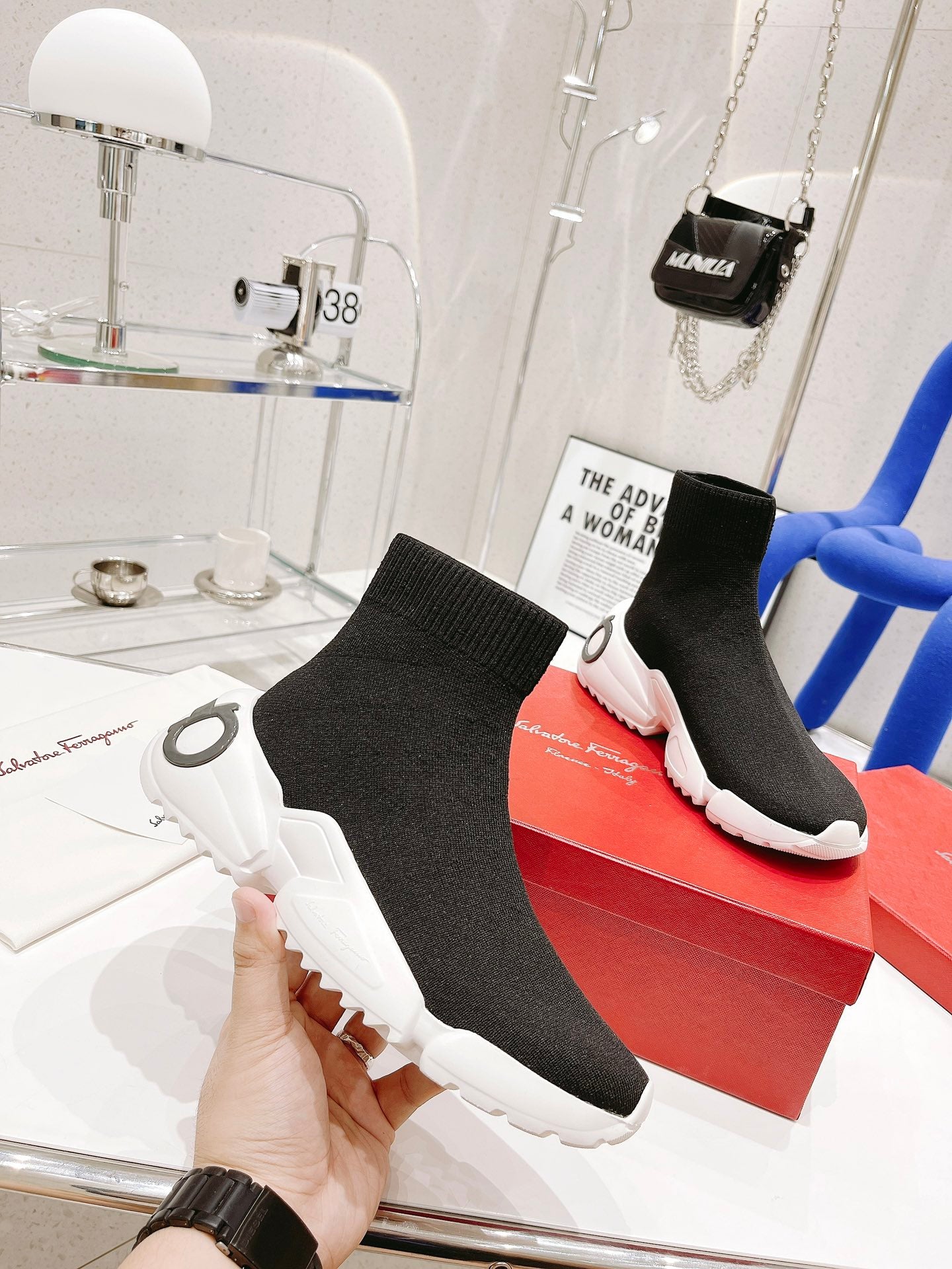 Salvatore Ferragamo鞋-菲拉格慕 襪靴