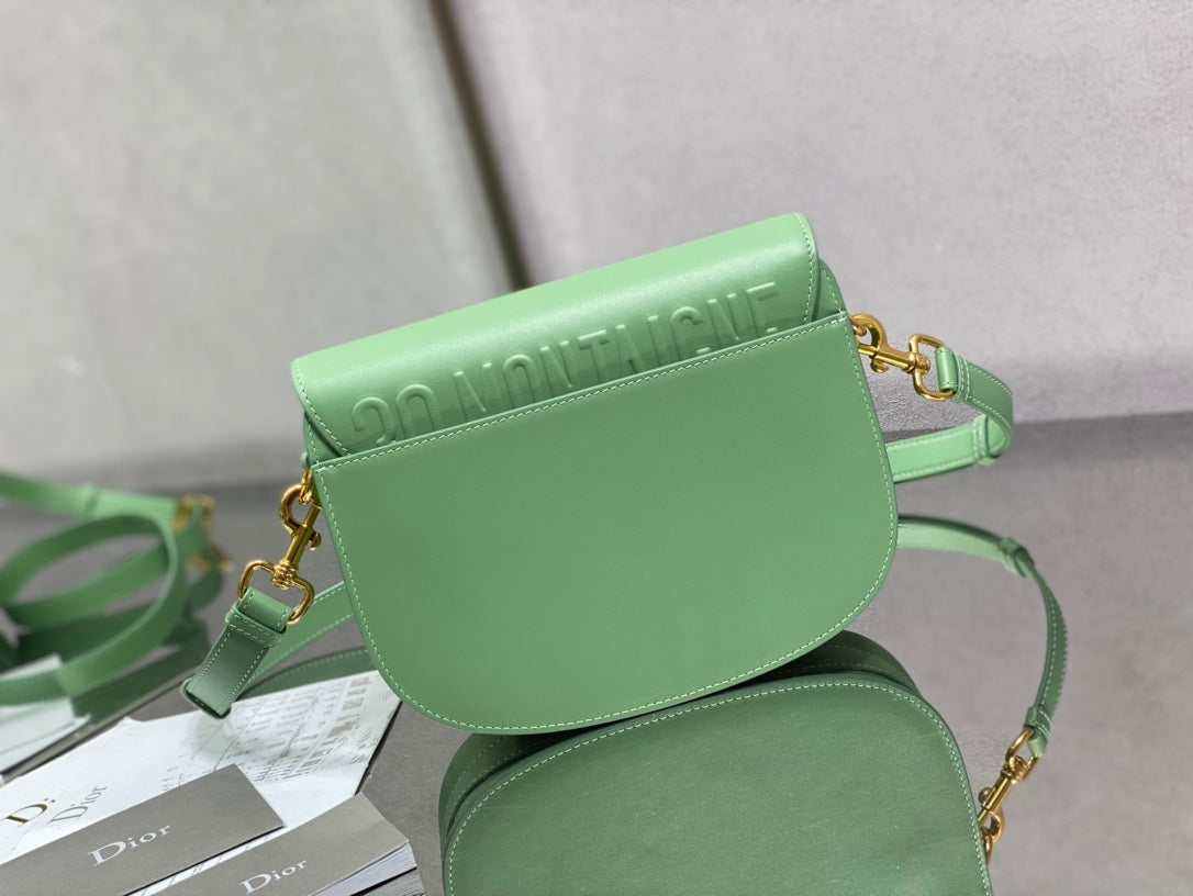 Dior Bobby-中號22cm-薄荷綠牛皮