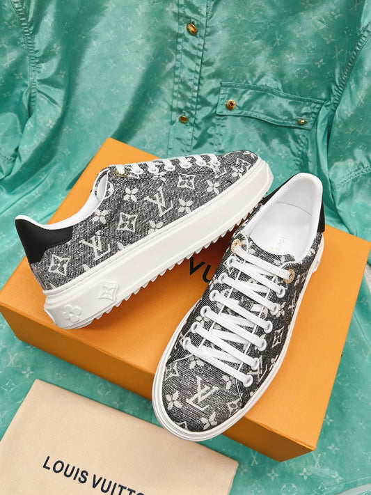 路L家-Vuitton x 草間彌生 經典小白鞋 灰色