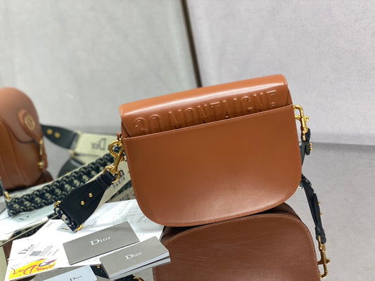 Dior Bobby-大號27cm-棕色牛皮