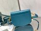 Dior Bobby-中號22cm-深海藍牛皮