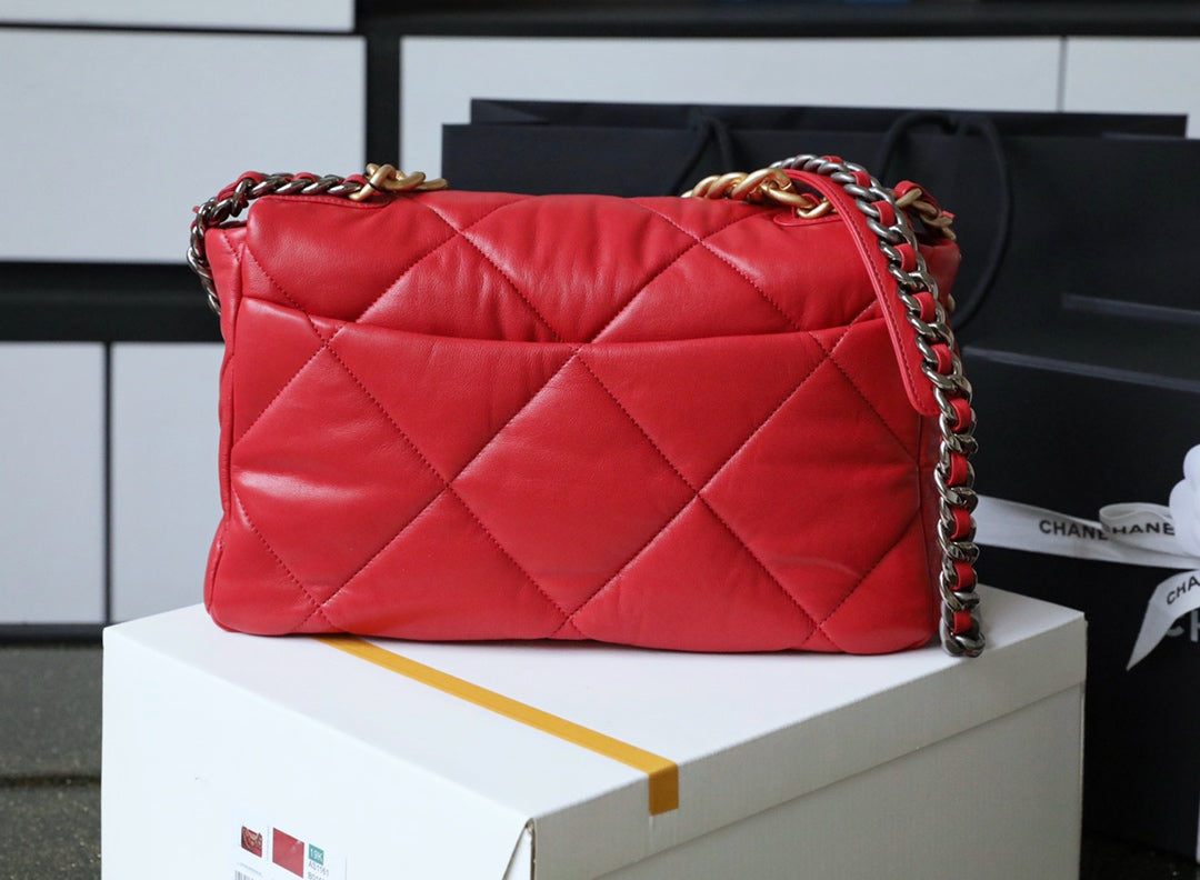 Chanel 19Bag-中號紅色