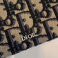 Dior 老花拉鍊零錢包-銀Logo