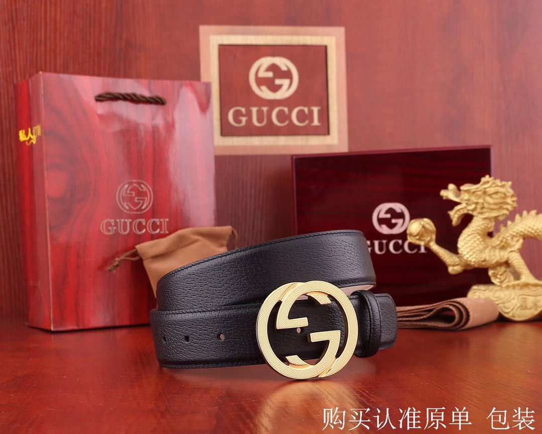 古G家-皮帶-3.8cm-男款