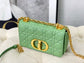 Dior Caro 小號20cm-薄荷綠小牛皮