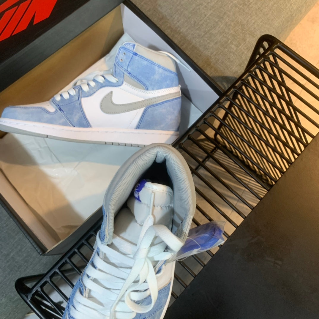 N1K- Air Jordan 1高筒板鞋 休閒鞋 水洗藍霧色