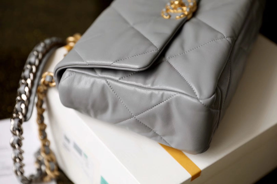 Chanel 19Bag-中號灰色