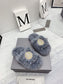 巴黎世-春夏新品刺繡捲毛拖（尺碼35-39）