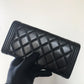 Chanel Leboy 翻蓋長夾-黑色羊皮金扣