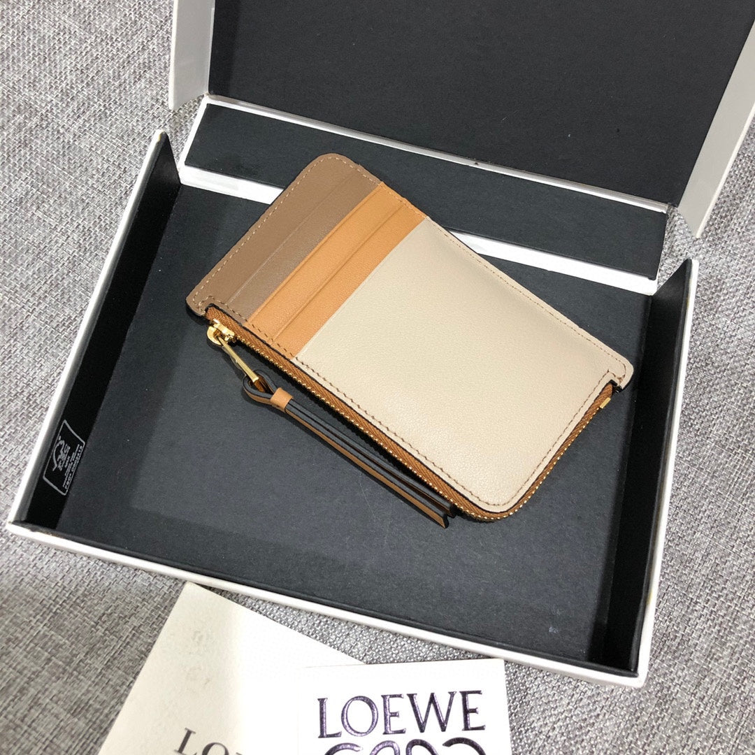 Loewe 拉鍊拼接卡包