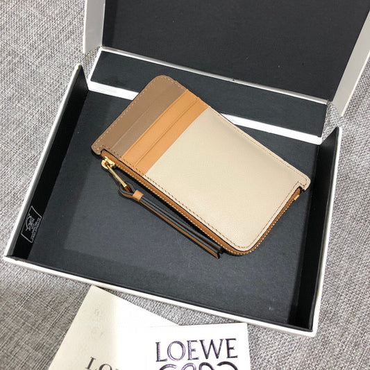 Loewe 拉鍊拼接卡包