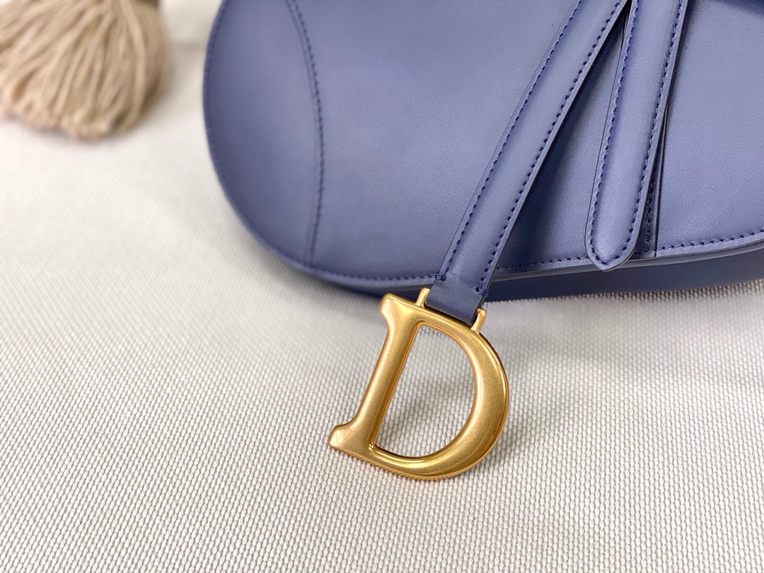 Dior Saddle 馬鞍包-平紋牛皮-大號夜藍色-25.5cm